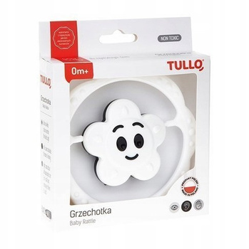 TULLO Black and white flower rattle 71551