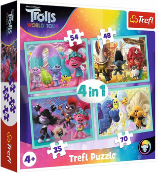 Puzzle 4in1 Trolls concert tour 34336