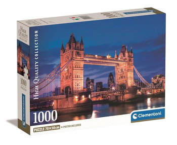 Clementoni puzzle 1000 pieces Compact Bridge At Night 39772