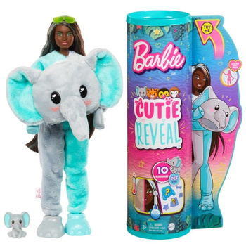 Barbie Cutie Reveal doll in a tube elephant HKP98