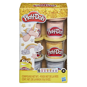 Play-Doh Tubes 6-pack with metallic effect E9433