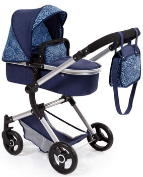 Combi stroller, deep stroller, navy blue/blue 18403