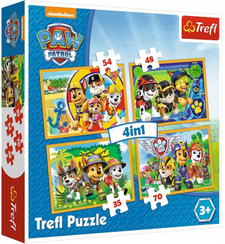 Paw Patrol 4in1 puzzle always on time 34307