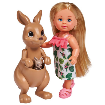 SIMBA Evi doll with a kangaroo and a baby kangaroo 573-3513