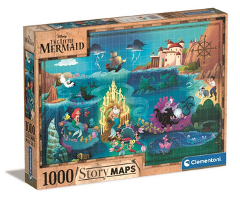 Clementoni Puzzle 1000 StoryMaps The Little Mermaid 39664