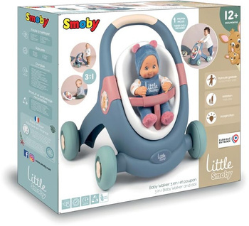 Little Smoby 3-in-1 walker with doll 140308