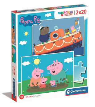 Clementoni Puzzle 2x20 SuperKolor Peppa Pig 24797