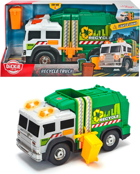 Dickie green garbage truck 30cm light and sound 330-6006