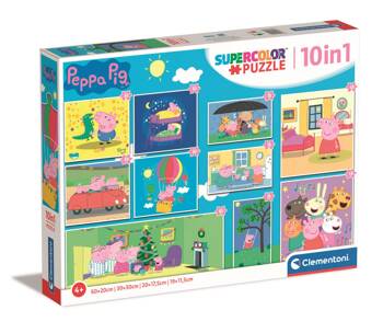 Clementoni Puzzle 10in1 Peppa Pig SuperKolor 20271