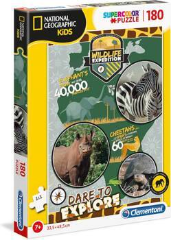 Clementoni Puzzle 180 pieces NatGeo Kids Wildlife Expedition 29207