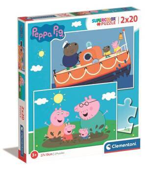 Clementoni Puzzle 2x20 SuperKolor Peppa Pig 24797