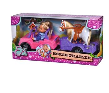 Evi doll with horse transport jeep - 573-7460