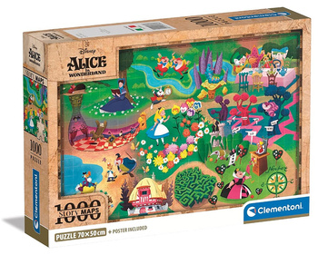 Puzzle 1000 pieces Compact Disney Maps Alice 39785