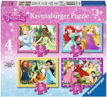 Puzzle 4in1 Disney Princesses 12/16/20/24 07397