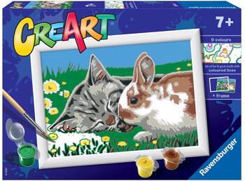 RAVENSBURGER CreArt painting by numbers Cat and rabbit 20074