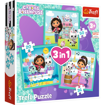 Trefl Puzzle 3in1 Activities Gabi 34871 - Educational Set for Children