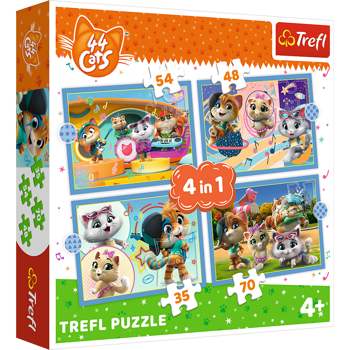 Trefl Puzzle 4in1 Cat Bunch - Set 34612