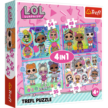 Trefl Puzzle 4in1 Meet the 34613 Dolls