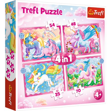 4in1 puzzle Unicorns and magic 34389