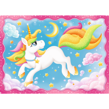 4in1 puzzle Unicorns and magic 34389