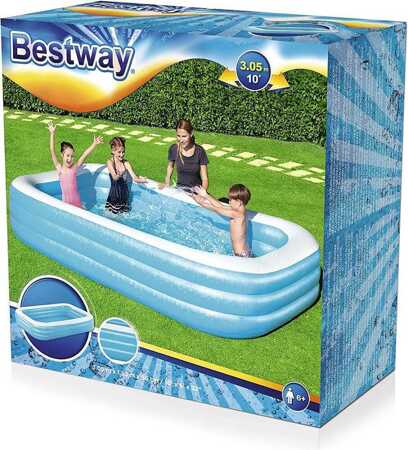 BESTWAY 3-chamber inflatable pool 305x183x56cm B54009