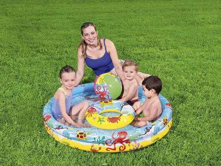 Bestway inflatable pool 122x20cm + ball wheel B51124