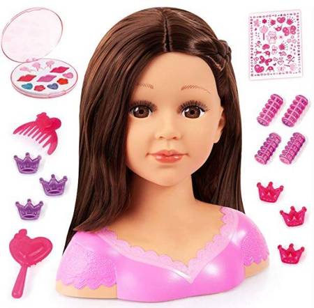 Charlene brunette styling head with accessories 90088AK