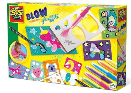 Graffiti blow painting for children 14759