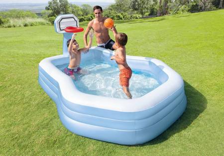 Intex Pool with Basketball 257x188x130 cm 57183 - Perfect for Summer