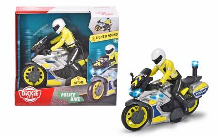 Police motorcycle toy 17cm light sound 371-2018