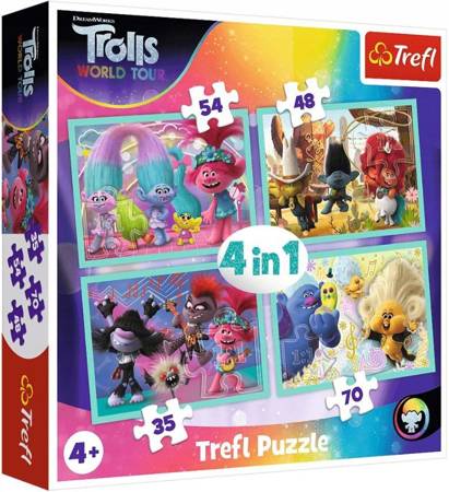 Puzzle 4in1 Trolls concert tour 34336