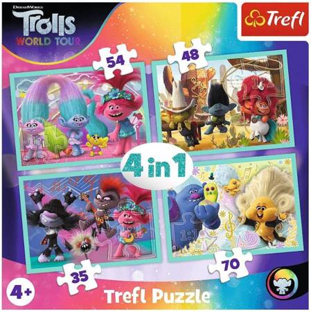 Puzzle 4in1 Trolls concert tour 34336