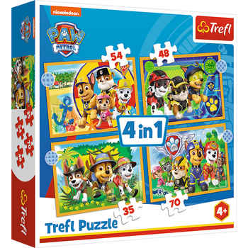 Puzzle 4 en 1 Holiday Paw Patrol pour enfants 34395