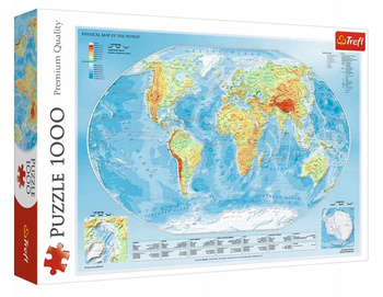 Puzzle 1000 pièces Carte physique du monde 10463