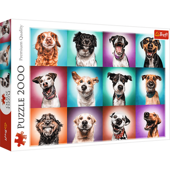 Puzzle 2000 pièces Portraits de chiens drôles 27119