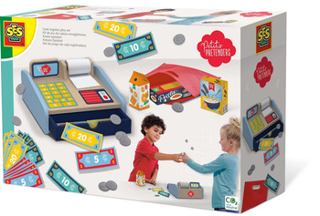 SES Coffret de jeu supermarché en bois pour enfants 18006 80065