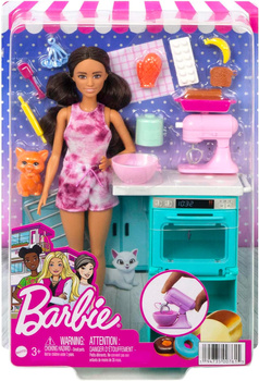 Poupée Barbie MATTEL + accessoires de cuisine HCD44