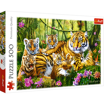 Puzzle 500 pièces Famille Tigre 37350