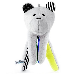 WHISBEAR Ours en peluche sensoriel bourdonnant avec capteur de pleurs Citron 95512