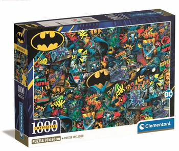 Clementoni puzzle 1000 pièces Compact Batman 39906