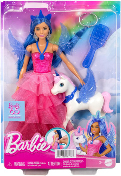 MATTEL Barbie Princesse Saphir Poupée avec Licorne Ailée HRR16