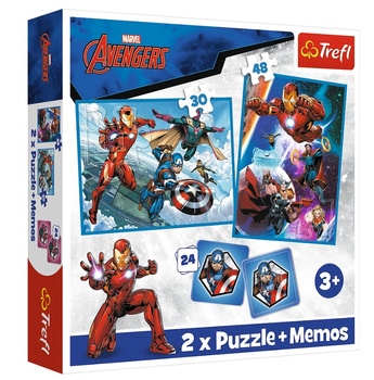 Puzzle 2en1 + Mémos Disney Heroes 93333