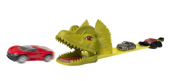 Piste d'attaque de dinosaures avec 3 voitures 1416576