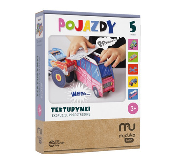 MUDUKO PL Jeu Éducatif Boîtes en Carton Europuzzle Véhicules 55243