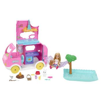 Barbie Camper Chelsea Set 2en1 HNH90 - Cadeau parfait pour les enfants