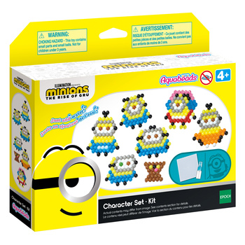 AQUABEADS Set de Perles Minions 31605 - Jouets Créatifs pour Enfants