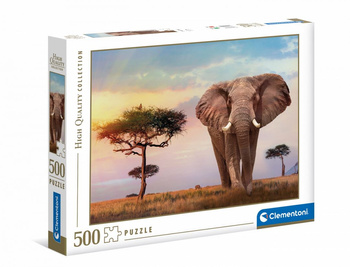 Clementoni puzzle 500 HQ Coucher de soleil africain 35096