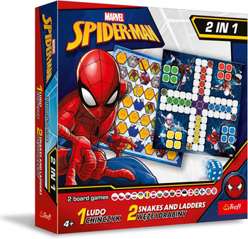 Trefl PL Jeu 2en1 Chinois/Serpents et Échelles Spiderman 02419