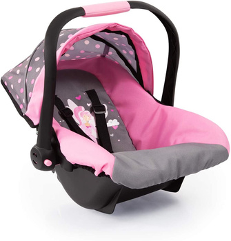 Siège auto avec visière rose clair/gris pour enfants 67966