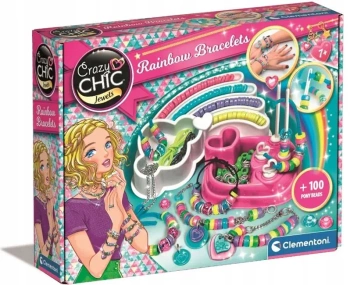 Clementoni Crazy Chic - Set pour créer des bracelets colorés 78415